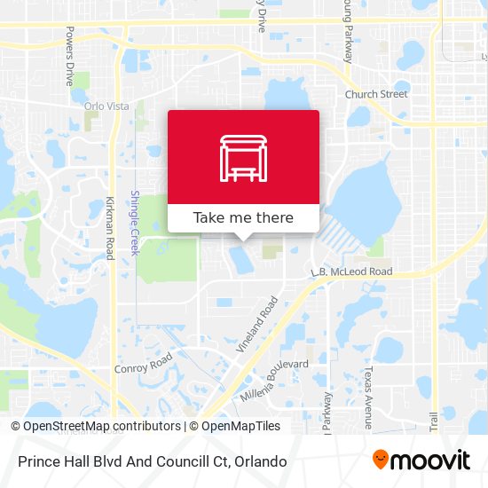 Mapa de Prince Hall Blvd And Councill Ct
