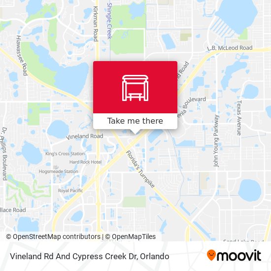 Vineland Rd And Cypress Creek Dr map