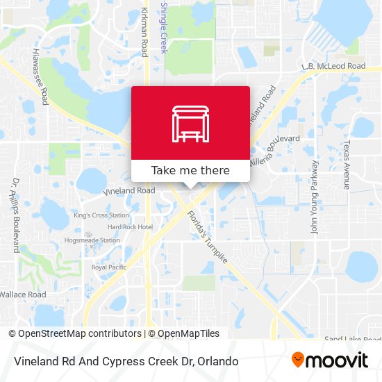 Vineland Rd And Cypress Creek Dr map