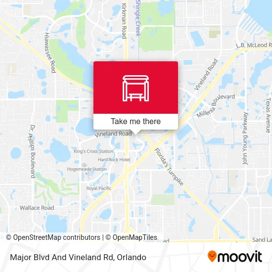 Mapa de Major Blvd And Vineland Rd