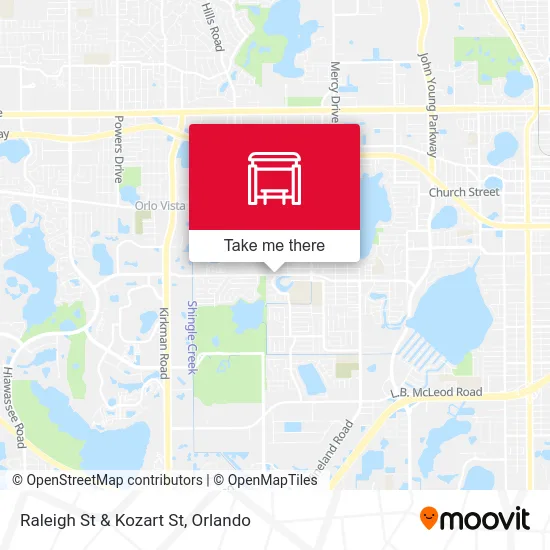 Raleigh St & Kozart St map