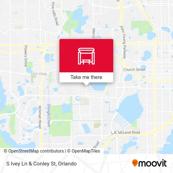 S Ivey Ln & Conley St map