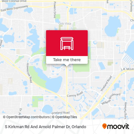 S Kirkman Rd And Arnold Palmer Dr map