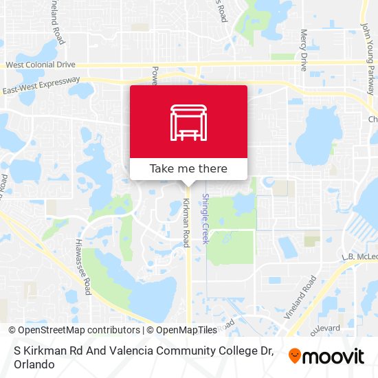 S Kirkman Rd And Valencia Community College Dr map