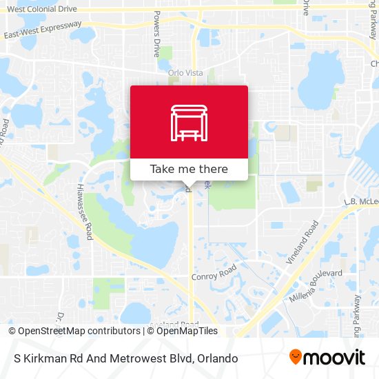 S Kirkman Rd And Metrowest Blvd map