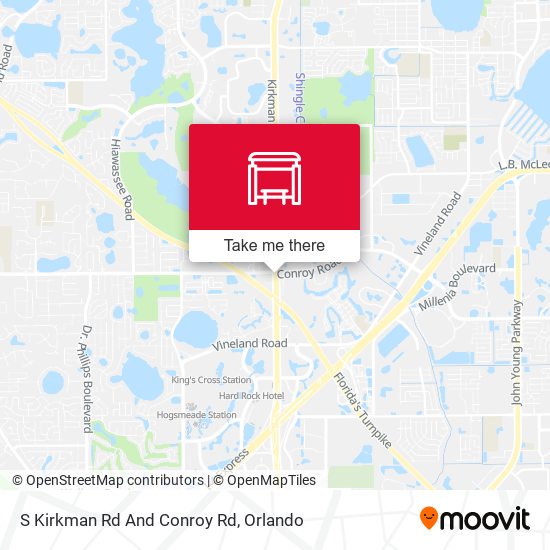 S Kirkman Rd And Conroy Rd map