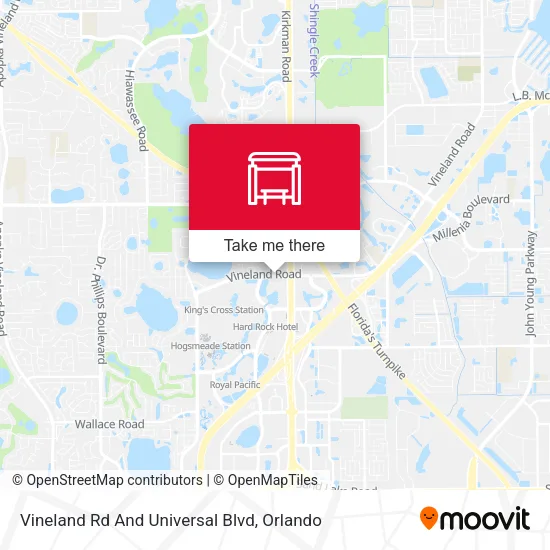 Mapa de Vineland Rd And Universal Blvd