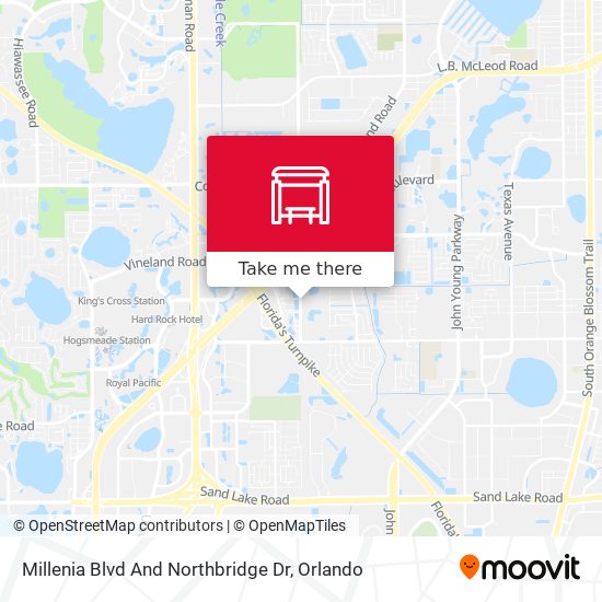 Millenia Blvd And Northbridge Dr map