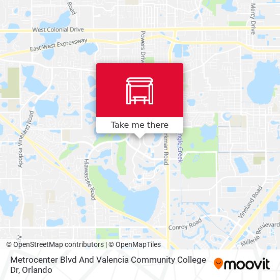 Mapa de Metrocenter Blvd And Valencia Community College Dr