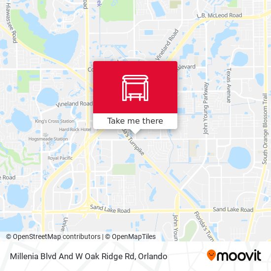 Millenia Blvd And W Oak Ridge Rd map