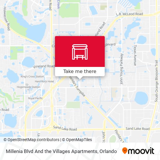 Millenia Blvd And the Villages Apartments map