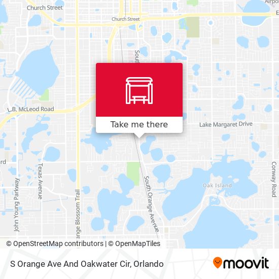 Mapa de S Orange Ave And Oakwater Cir