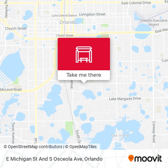 Mapa de E Michigan St And S Osceola Ave