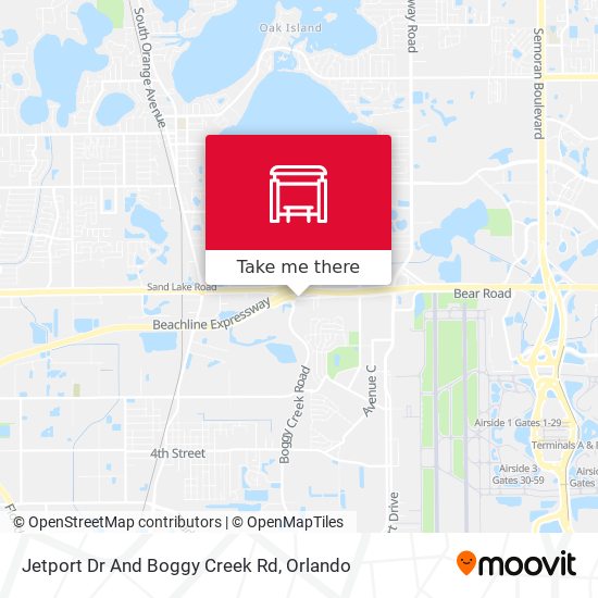Jetport Dr And Boggy Creek Rd map