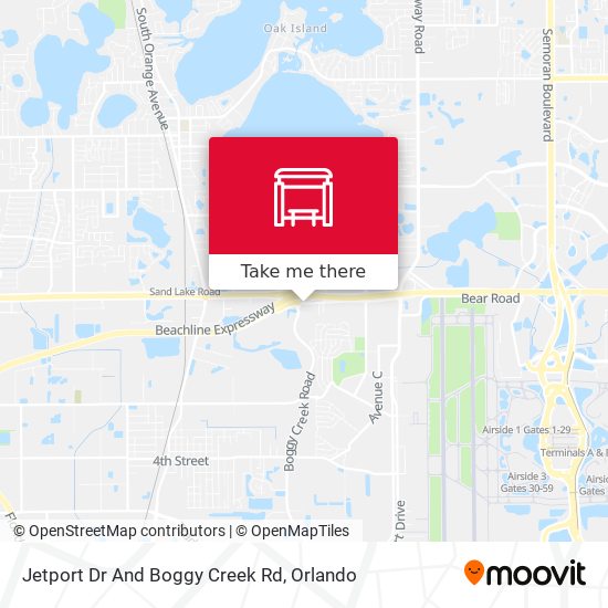 Mapa de Jetport Dr And Boggy Creek Rd