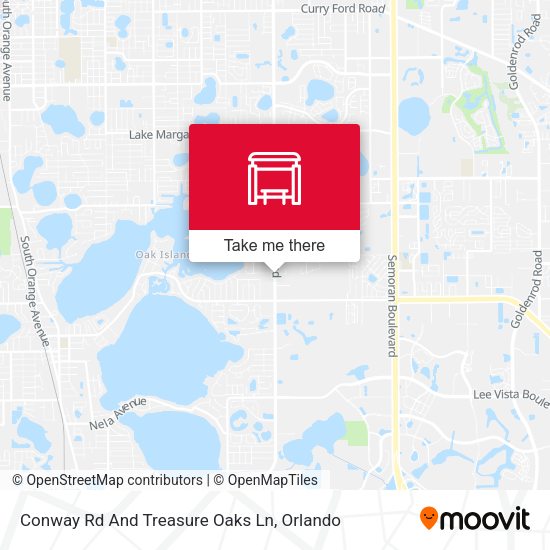 Conway Rd And Trasure Oaks Ln map