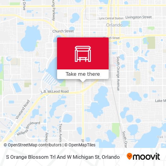 S Orange Blossom Trl And W Michigan St map