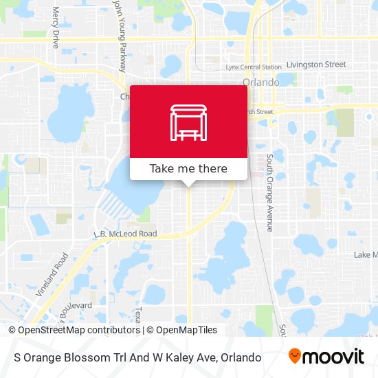 S Orange Blossom Trl And W Kaley Ave map