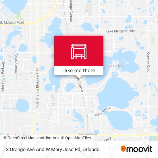 S Orange Ave And W Mary Jess Rd map