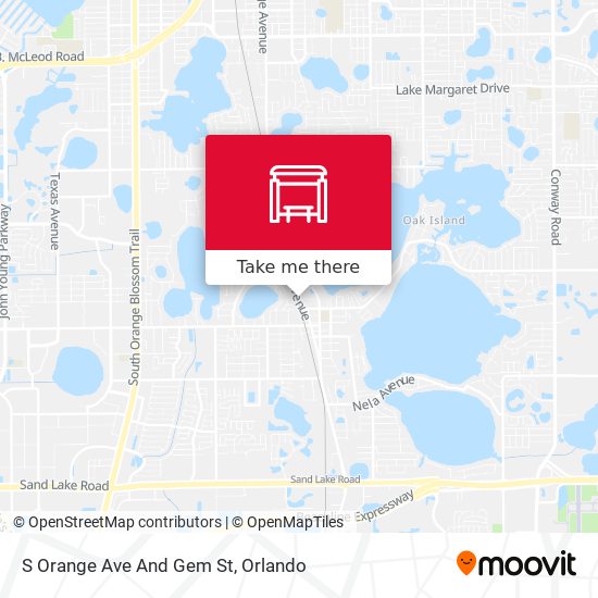 S Orange Ave And Gem St map