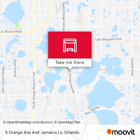 S Orange Ave And Jamaica Ln map