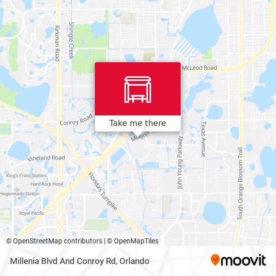 Millenia Blvd And Conroy Rd map