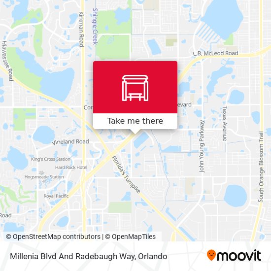 Millenia Blvd And Radebaugh Way map