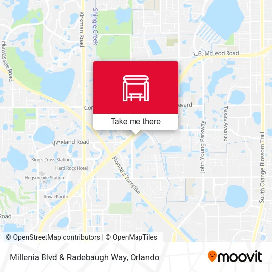 Millenia Blvd & Radebaugh Way map