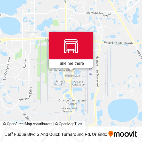 Mapa de Jeff Fuqua Blvd S And Quick Turnaround Rd
