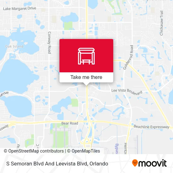 Mapa de S Semoran Blvd And Leevista Blvd