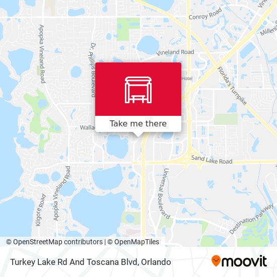 Turkey Lake Rd And Toscana Blvd map