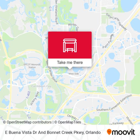 E Buena Vista Dr And Bonnet Creek Pky map