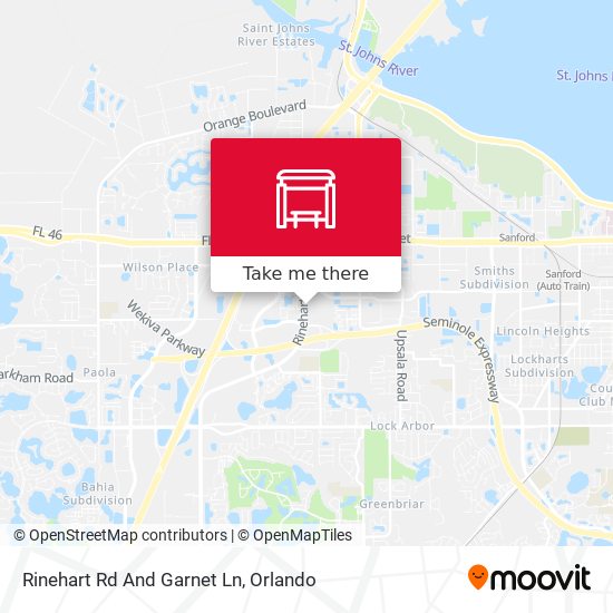 Rinehart Rd And Garnet Ln map