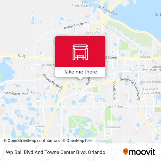 Mapa de Wp Ball Blvd And Towne Center Blvd