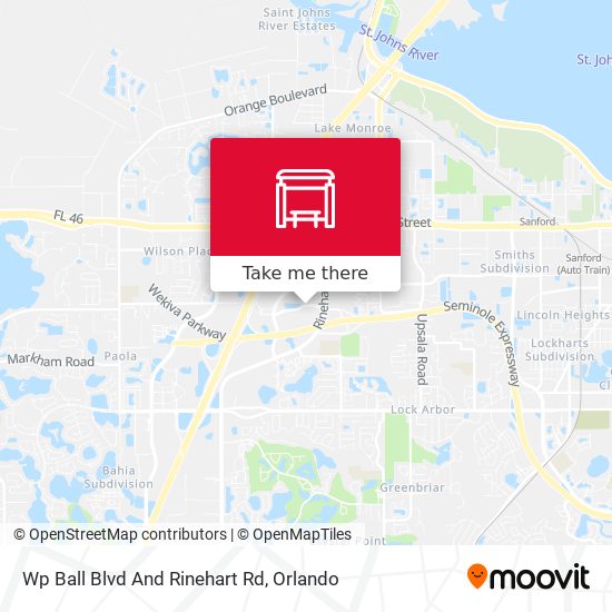 Wp Ball Blvd And Rinehart Rd map