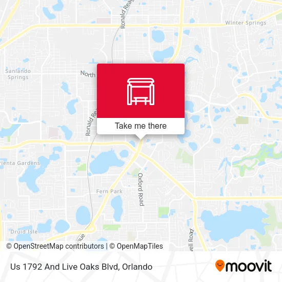 Mapa de Us 1792   And Live Oaks Blvd