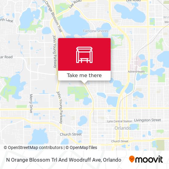 N Orange Blossom Trl And Woodruff Ave map