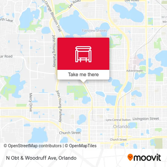 N Obt & Woodruff Ave map