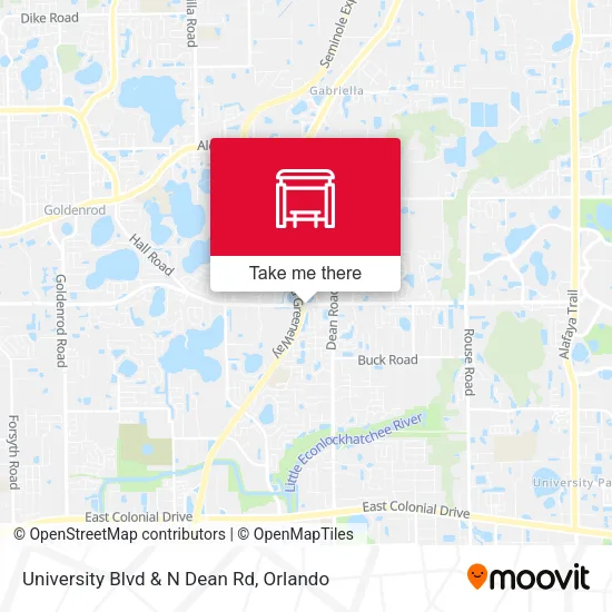 University Blvd & N Dean Rd map