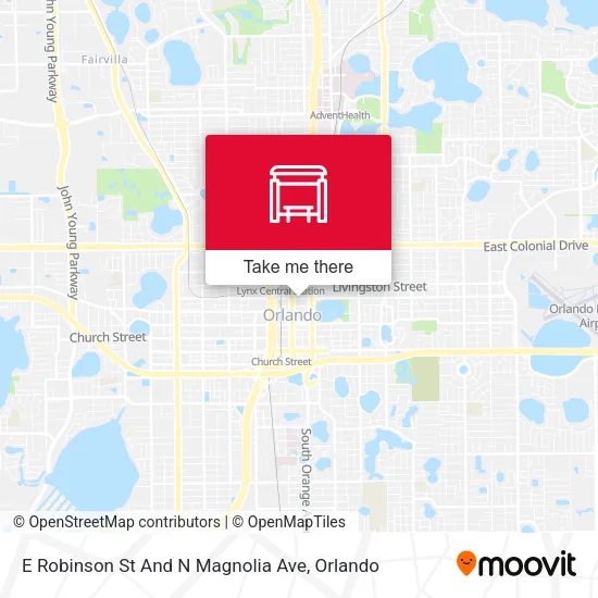 Mapa de E Robinson St And N Magnolia Ave
