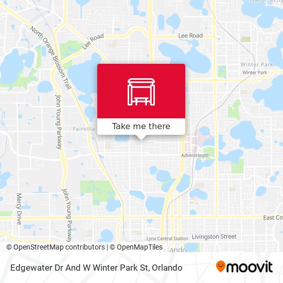 Edgewater Dr And W Winter Park St map