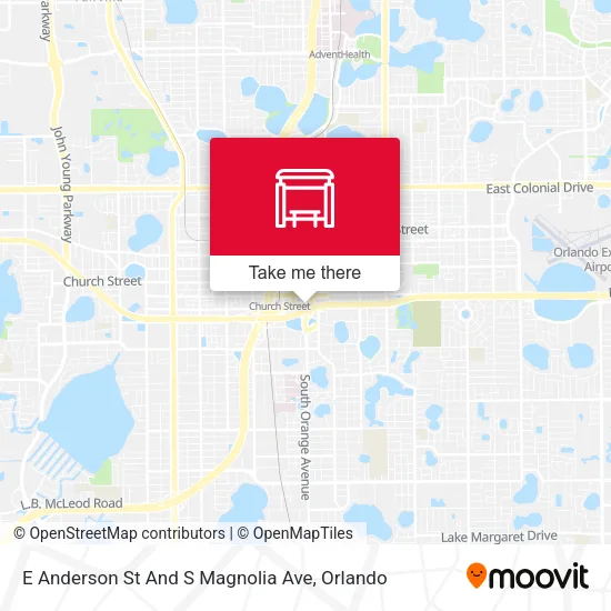 Mapa de E Anderson St And S Magnolia Ave