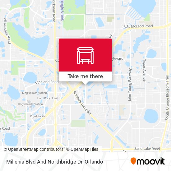 Millenia Blvd And Northbridge Dr map