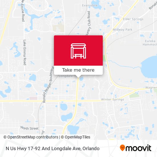 N Us Hwy 17-92 And Longdale Ave map