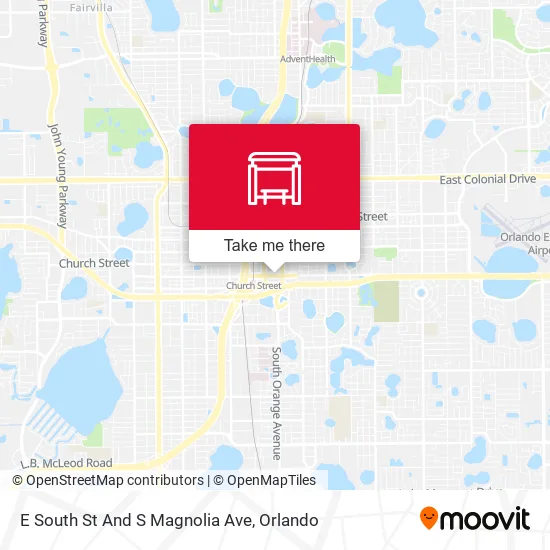 Mapa de E South St And S Magnolia Ave