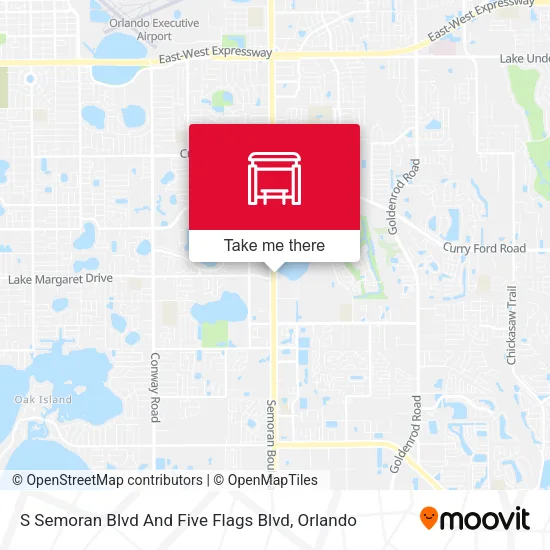 Mapa de S Semoran Blvd And Five Flags Blvd