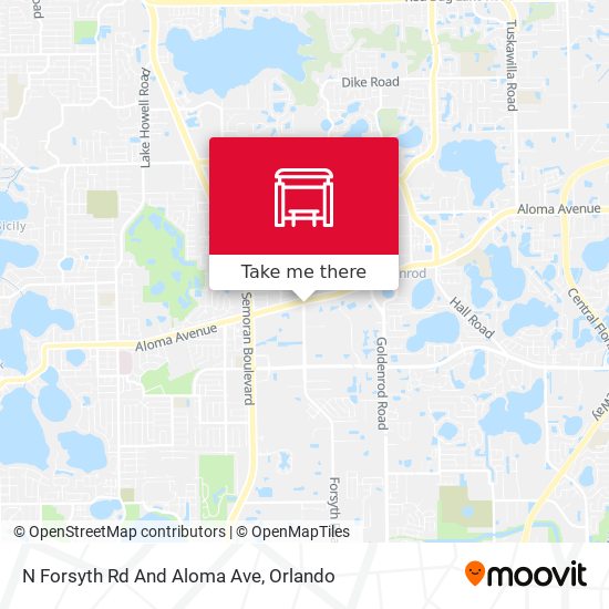 N Forsyth Rd And Aloma Ave map