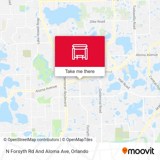 Mapa de N Forsyth Rd And Aloma Ave