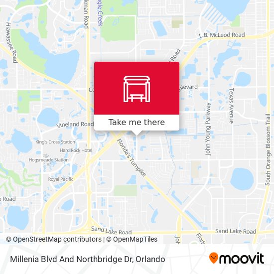 Millenia Blvd And Northbridge Dr map