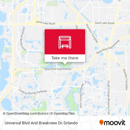 Universal Blvd And Breakview Dr map